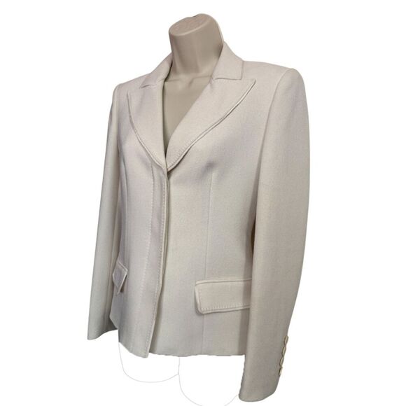 Anne Klein Off White Blazer Size 4P - Picture 5 of 16